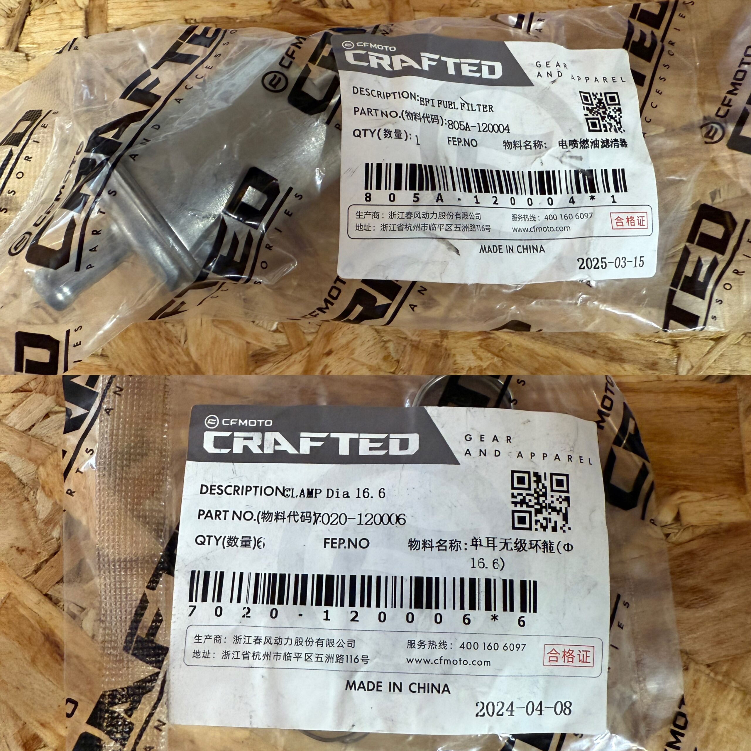 CFMOTO Genuine OEM Fuel Filter With Clips (Fits Most CFMOTO Quads/ATVS)